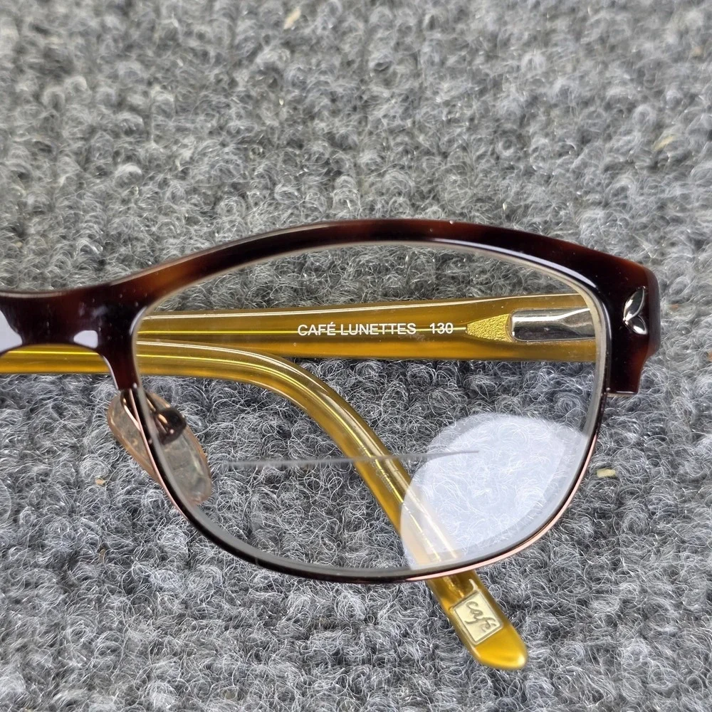 CAFÉ LUNETTES EYEGLASSES FRAME 3196 2 51-16-130 TORTOISE/AMBER FULL RIM